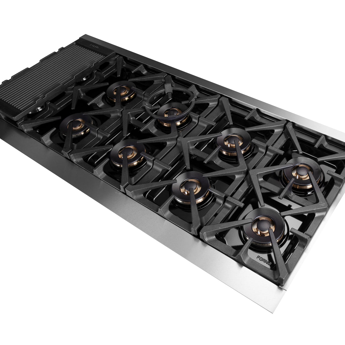 Forno Capriasca 60 in. Freestanding Dual Fuel Range, 8.64 cu. ft., 10 Sealed Burners, Stainless Steel (Model FFSGS6187-60)