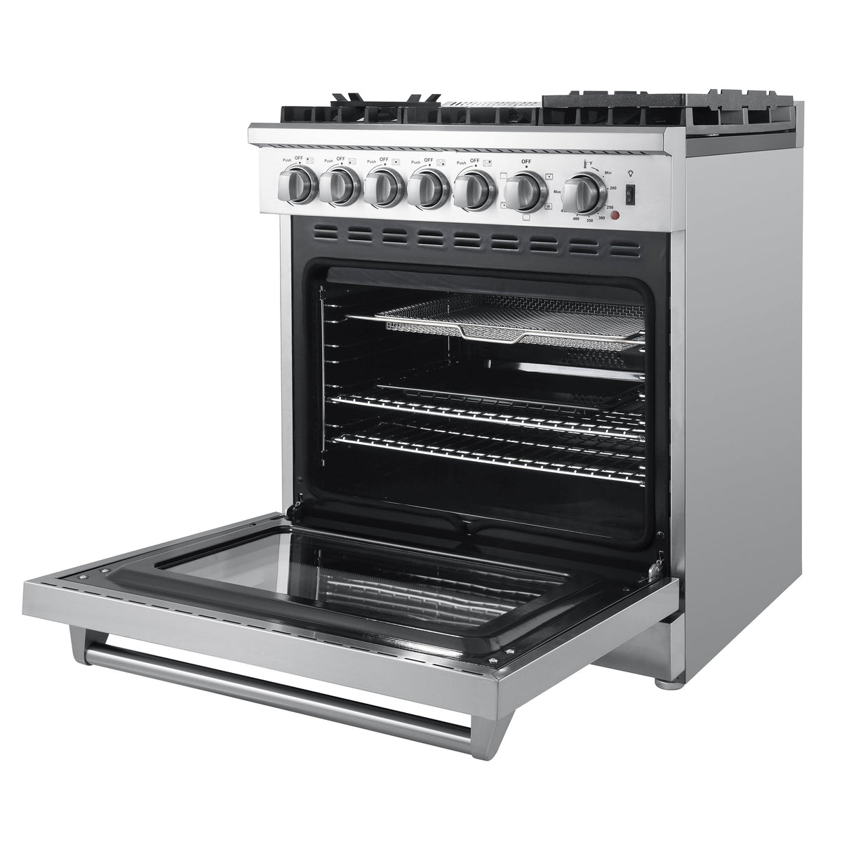 Forno Lazio 30 in. 4.32 cu. ft. Freestanding Dual Fuel Range with 5 Sealed Burners, Stainless Steel (Model FFSGS6196-30)
