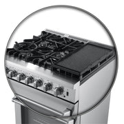 Forno Lazio 30 in. 4.32 cu. ft. Freestanding Dual Fuel Range with 5 Sealed Burners, Stainless Steel (Model FFSGS6196-30)