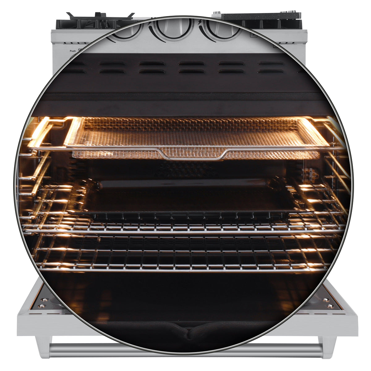 Forno Lazio 30 in. 4.32 cu. ft. Freestanding Dual Fuel Range with 5 Sealed Burners, Stainless Steel (Model FFSGS6196-30)