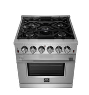 Forno Massimo 30 in. 4.32 cu. ft. Freestanding Gas Range with 5 Sealed Burners in Stainless Steel (FFSGS6239-30)