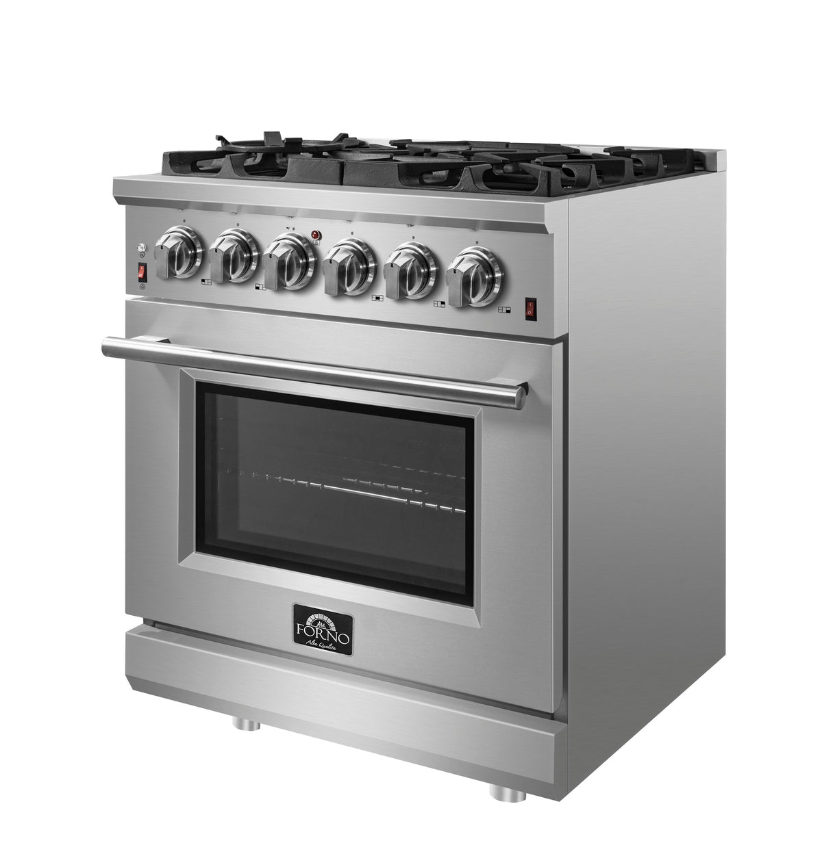Forno Massimo 30 in. 4.32 cu. ft. Freestanding Gas Range with 5 Sealed Burners in Stainless Steel (FFSGS6239-30)