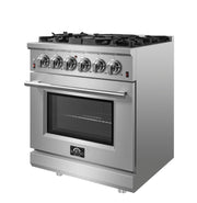 Forno Massimo 30 in. 4.32 cu. ft. Freestanding Gas Range with 5 Sealed Burners in Stainless Steel (FFSGS6239-30)