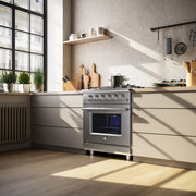 Forno Massimo 30 in. 4.32 cu. ft. Freestanding Gas Range with 5 Sealed Burners in Stainless Steel (FFSGS6239-30)