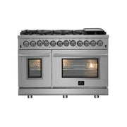 Forno Massimo 48 in. Freestanding Gas Range with 8 Sealed Burners, 6.58 cu. ft. Oven, Stainless Steel (FFSGS6239-48)