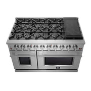 Forno Massimo 48 in. Freestanding Gas Range with 8 Sealed Burners, 6.58 cu. ft. Oven, Stainless Steel (FFSGS6239-48)