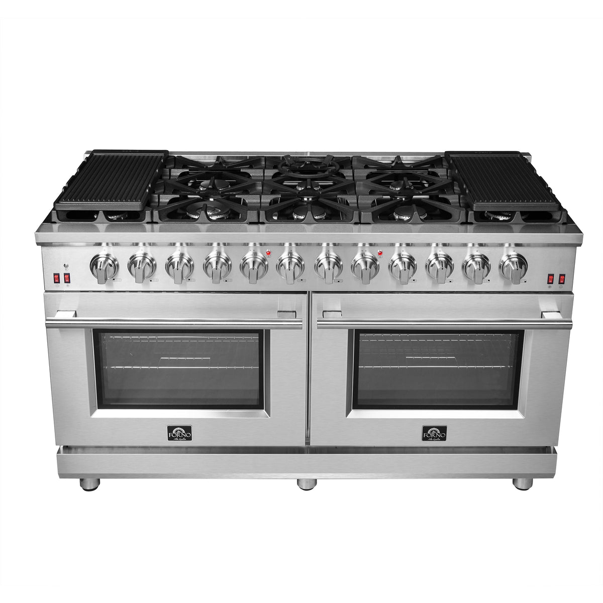 Forno Massimo 60 in. Freestanding Gas Range with 10 Burners, 8.64 cu. ft. Total Oven Capacity (Model FFSGS6239-60)