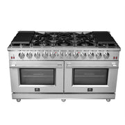 Forno Massimo 60 in. Freestanding Gas Range with 10 Burners, 8.64 cu. ft. Total Oven Capacity (Model FFSGS6239-60)