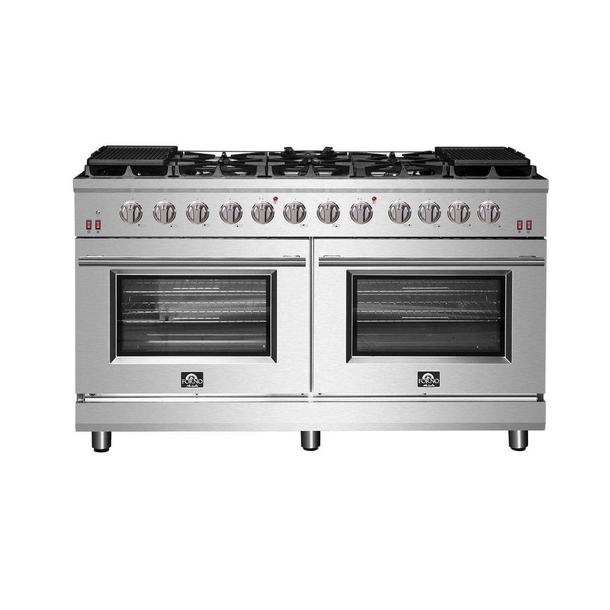 Forno Massimo 60 in. Freestanding Gas Range with 10 Burners, 8.64 cu. ft. Total Oven Capacity (Model FFSGS6239-60)