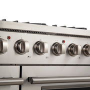 Forno Galiano 48-Inch Gas Range, 6.58 cu ft Oven, 8 Sealed Burners, Stainless Steel (Model FFSGS6244-48)