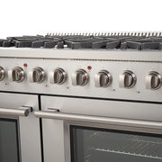 Forno Galiano 48-Inch Gas Range, 6.58 cu ft Oven, 8 Sealed Burners, Stainless Steel (Model FFSGS6244-48)