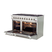 Forno Galiano 48-Inch Gas Range, 6.58 cu ft Oven, 8 Sealed Burners, Stainless Steel (Model FFSGS6244-48)