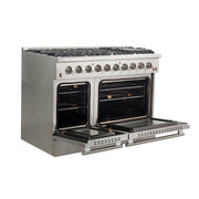 Forno Galiano 48-Inch Gas Range, 6.58 cu ft Oven, 8 Sealed Burners, Stainless Steel (Model FFSGS6244-48)