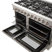 Forno Galiano 48-Inch Gas Range, 6.58 cu ft Oven, 8 Sealed Burners, Stainless Steel (Model FFSGS6244-48)