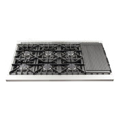Forno Galiano 48-Inch Gas Range, 6.58 cu ft Oven, 8 Sealed Burners, Stainless Steel (Model FFSGS6244-48)