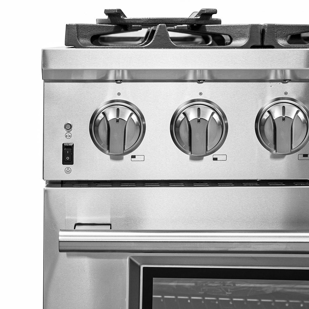 FORNO Capriasca 36 in. Freestanding Gas Range, 5.36 cu. ft. Oven, 6 Sealed Burners, Stainless Steel (Model FFSGS6260-36)