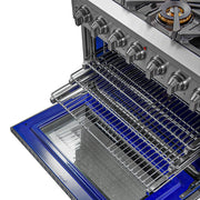 FORNO Capriasca 36 in. Freestanding Gas Range, 5.36 cu. ft. Oven, 6 Sealed Burners, Stainless Steel (Model FFSGS6260-36)
