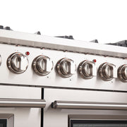 FORNO Capriasca 48 in. Freestanding Gas Range, 6.58 cu. ft., 8 Sealed Burners, Stainless Steel (Model FFSGS6260-48)