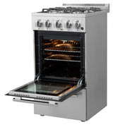 Forno Lamazze 20 in. Freestanding Gas Range, 2.05 cu. ft., 4 Sealed Burners, Stainless Steel (Model FFSGS6265-20)