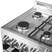 Forno Lamazze 20 in. Freestanding Gas Range, 2.05 cu. ft., 4 Sealed Burners, Stainless Steel (Model FFSGS6265-20)