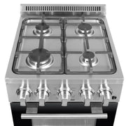 Forno Lamazze 20 in. Freestanding Gas Range, 2.05 cu. ft., 4 Sealed Burners, Stainless Steel (Model FFSGS6265-20)