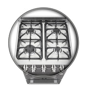 Forno Breno 24 in. Freestanding Gas Range, 2.3 cu. ft., 4 Sealed Burners, Storage Drawer, Stainless Steel (Model FFSGS6272-24)
