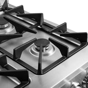 Forno Breno 24 in. Freestanding Gas Range, 2.3 cu. ft., 4 Sealed Burners, Storage Drawer, Stainless Steel (Model FFSGS6272-24)