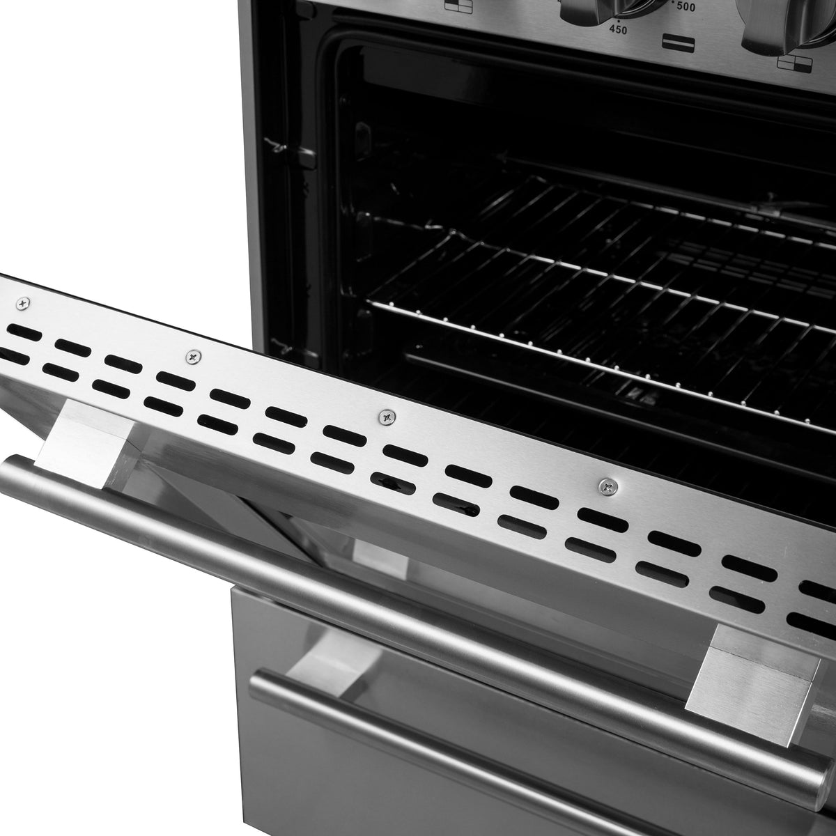 Forno Breno 24 in. Freestanding Gas Range, 2.3 cu. ft., 4 Sealed Burners, Storage Drawer, Stainless Steel (Model FFSGS6272-24)