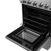 Forno Breno 24 in. Freestanding Gas Range, 2.3 cu. ft., 4 Sealed Burners, Storage Drawer, Stainless Steel (Model FFSGS6272-24)
