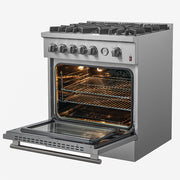 Forno Giovanni 30-Inch Freestanding Gas Range, 4.32 cu. ft. Oven, 5 Sealed Burners, Stainless Steel (Model FFSGS6274-30)