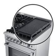 Forno Lazio 30 in. 4.3 cu. ft. Freestanding Gas Range with 5 Sealed Burners, Air Fry Function, Griddle, Stainless Steel (Model FFSGS6276-30)