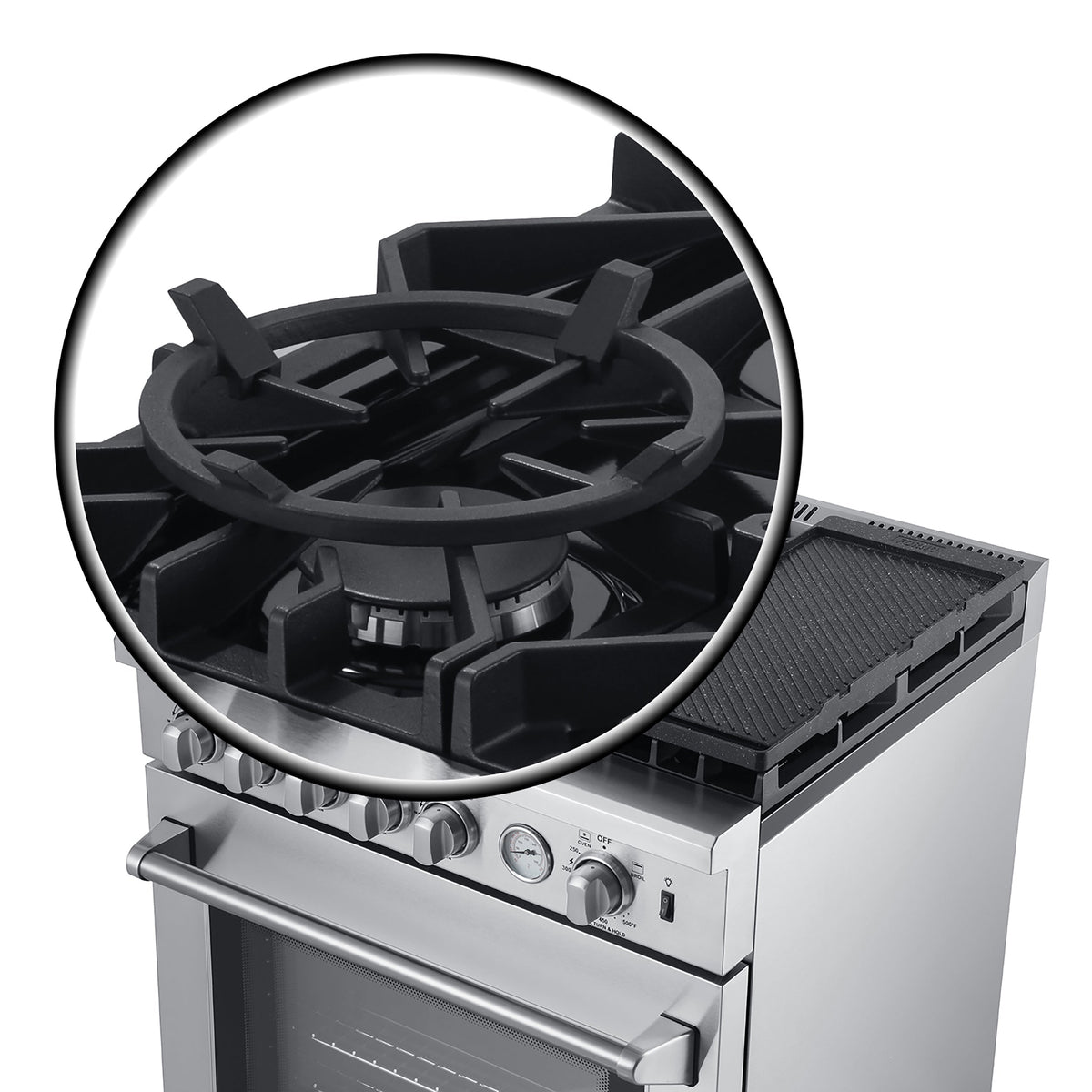 Forno Lazio 30 in. 4.3 cu. ft. Freestanding Gas Range with 5 Sealed Burners, Air Fry Function, Griddle, Stainless Steel (Model FFSGS6276-30)
