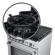 Forno Lazio 30 in. 4.3 cu. ft. Freestanding Gas Range with 5 Sealed Burners, Air Fry Function, Griddle, Stainless Steel (Model FFSGS6276-30)