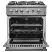 Forno Marco 30-Inch Gas Range with 4 Burners, Built-In Temperature Gauge, 4.32 cu. ft. Oven – Model FFSGS6277-30
