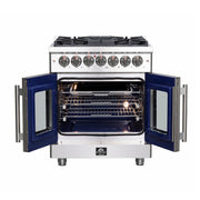 Forno Massimo 30 in. 4.32 cu. ft. Freestanding French Door Dual Fuel Range with 5 Sealed Burners (FFSGS6325-30)
