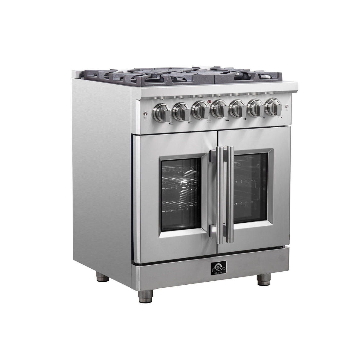 Forno Massimo 30 in. 4.32 cu. ft. Freestanding French Door Dual Fuel Range with 5 Sealed Burners (FFSGS6325-30)
