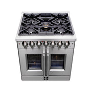 Forno Massimo 30 in. 4.32 cu. ft. Freestanding French Door Dual Fuel Range with 5 Sealed Burners (FFSGS6325-30)