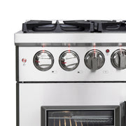 Forno Massimo 36 in. Freestanding French Door Dual Fuel Range with 6 Burners, 5.36 cu. ft. Oven (FFSGS6325-36)
