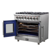Forno Massimo 36 in. Freestanding French Door Dual Fuel Range with 6 Burners, 5.36 cu. ft. Oven (FFSGS6325-36)
