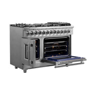 FORNO Massimo 48 in. Freestanding French Door Dual Fuel Range with 8 Sealed Burners (FFSGS6325-48)