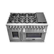 FORNO Massimo 48 in. Freestanding French Door Dual Fuel Range with 8 Sealed Burners (FFSGS6325-48)
