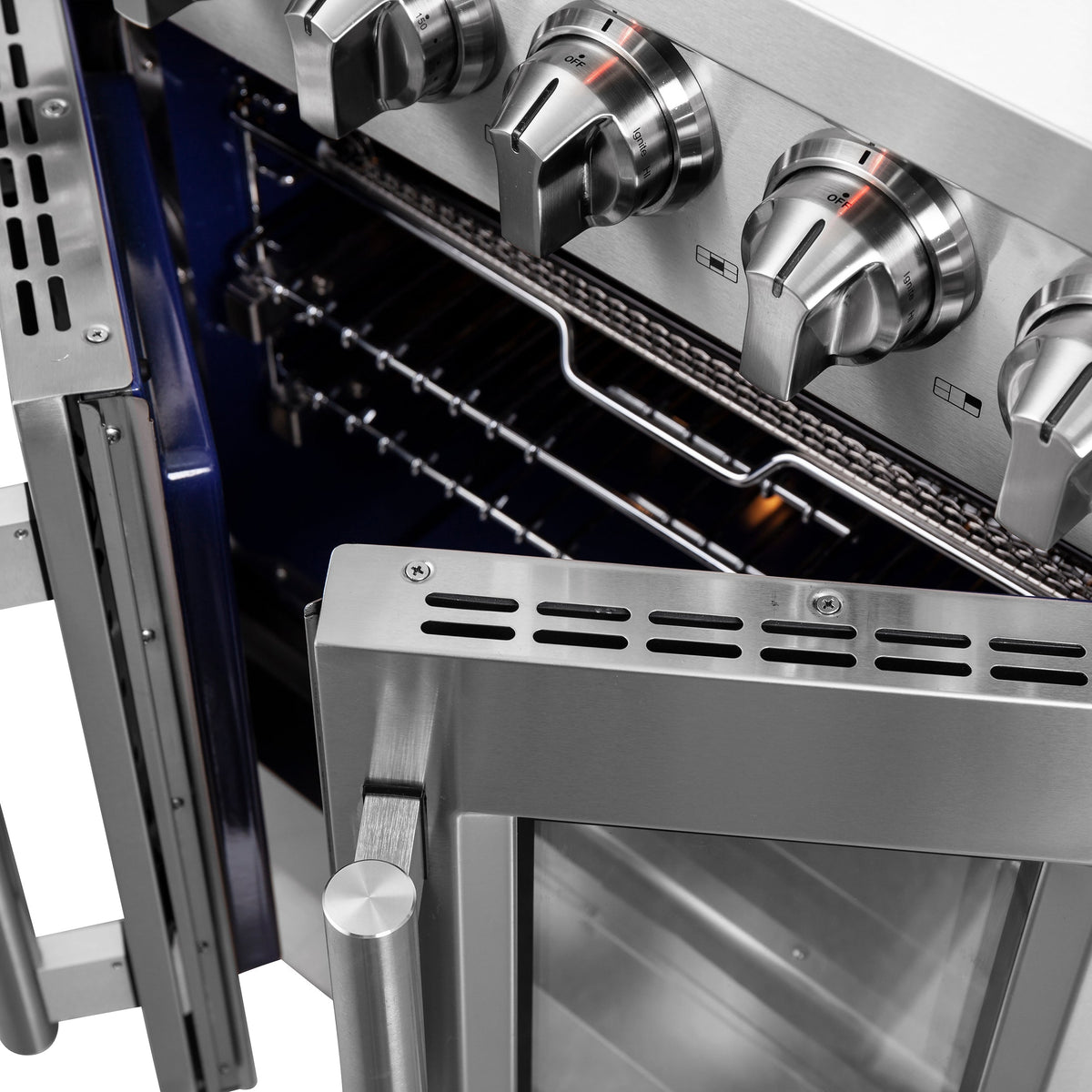 Forno Massimo 30 in. Freestanding French Door Gas Range, 4.32 cu. ft. Oven, 5 Sealed Burners (Model FFSGS6439-30)