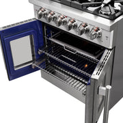 Forno Massimo 30 in. Freestanding French Door Gas Range, 4.32 cu. ft. Oven, 5 Sealed Burners (Model FFSGS6439-30)