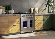 Forno Massimo 30 in. Freestanding French Door Gas Range, 4.32 cu. ft. Oven, 5 Sealed Burners (Model FFSGS6439-30)