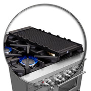 FORNO Massimo 48 in. Freestanding French Door Gas Range, 6.58 cu. ft. Oven, 8 Burners (Model FFSGS6439-48)