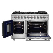 FORNO Massimo 48 in. Freestanding French Door Gas Range, 6.58 cu. ft. Oven, 8 Burners (Model FFSGS6439-48)