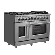 FORNO Massimo 48 in. Freestanding French Door Gas Range, 6.58 cu. ft. Oven, 8 Burners (Model FFSGS6439-48)