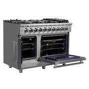 FORNO Massimo 48 in. Freestanding French Door Gas Range, 6.58 cu. ft. Oven, 8 Burners (Model FFSGS6439-48)