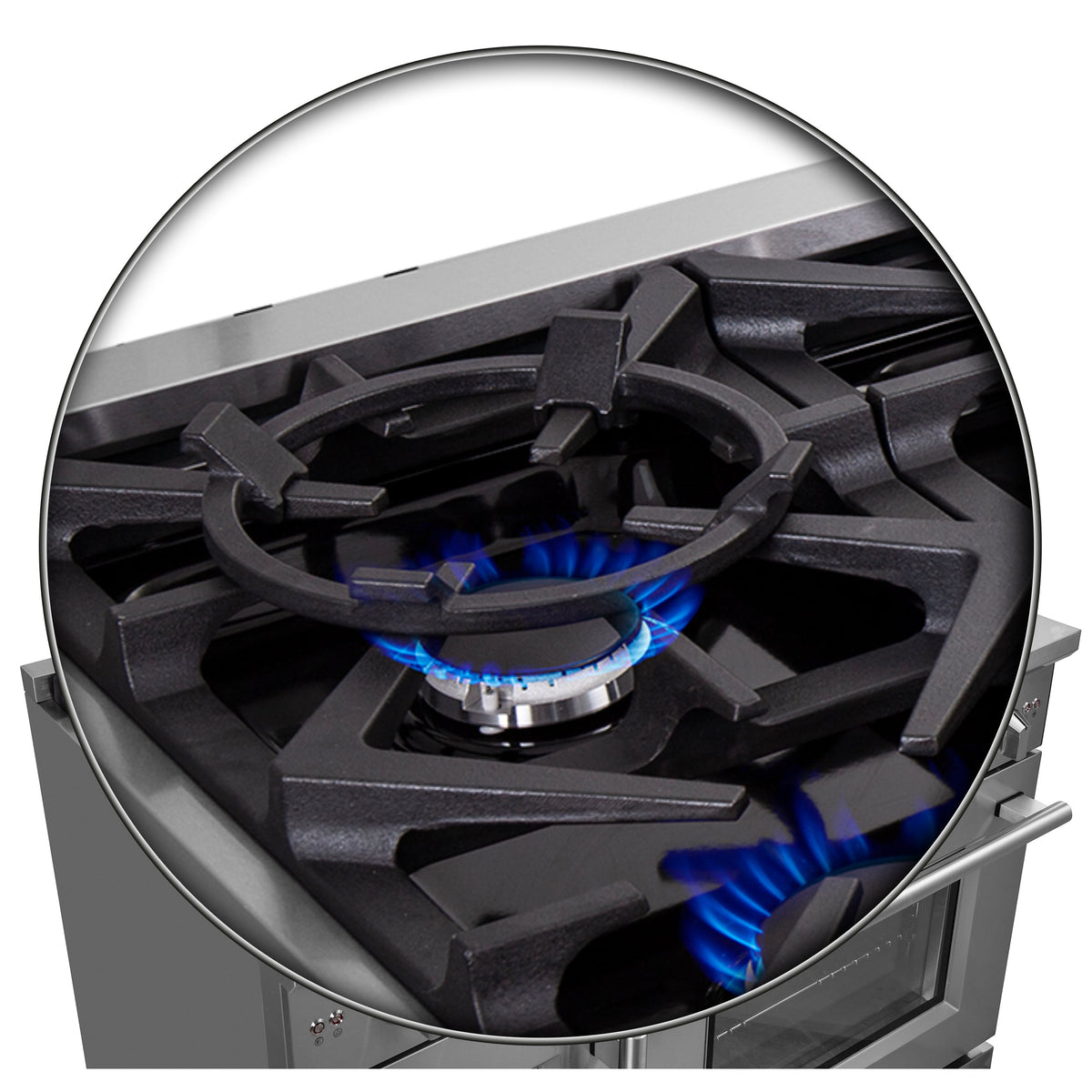 FORNO Massimo 48 in. Freestanding French Door Gas Range, 6.58 cu. ft. Oven, 8 Burners (Model FFSGS6439-48)