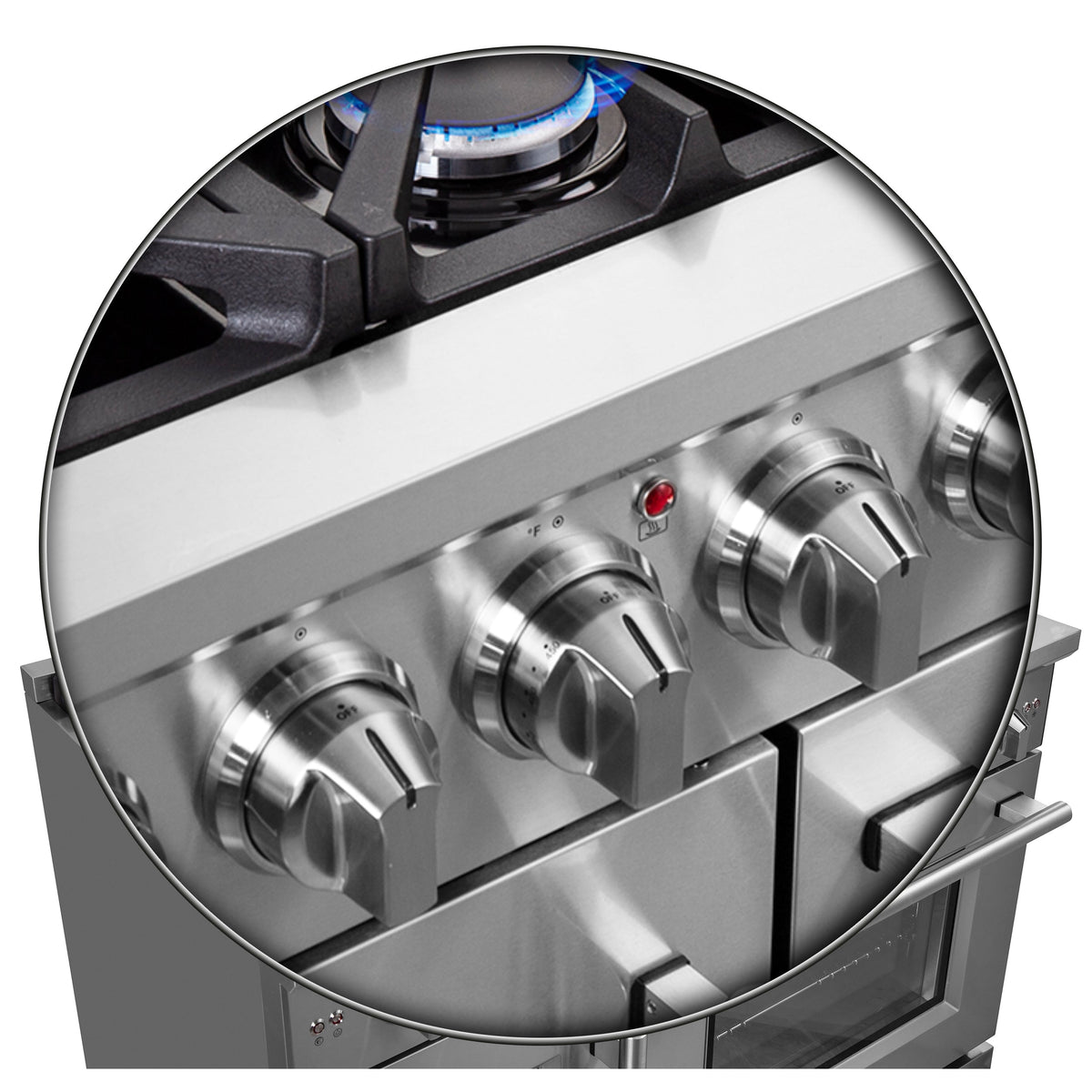 FORNO Massimo 48 in. Freestanding French Door Gas Range, 6.58 cu. ft. Oven, 8 Burners (Model FFSGS6439-48)